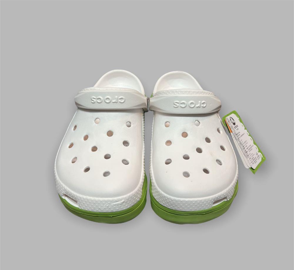 Green and white crocs deals