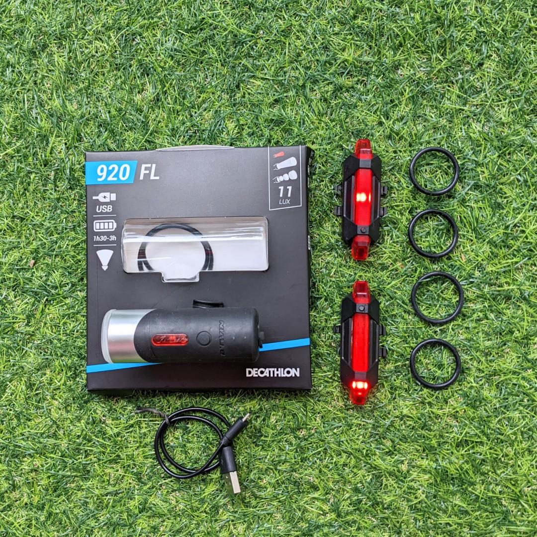 Fl 920 front rear led usb bike light Sports Equipment Bicycles