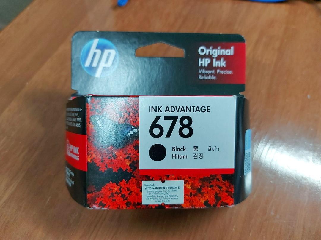HP 678 Black Original Ink Advantage Cartridge (1 box), Computers & Tech