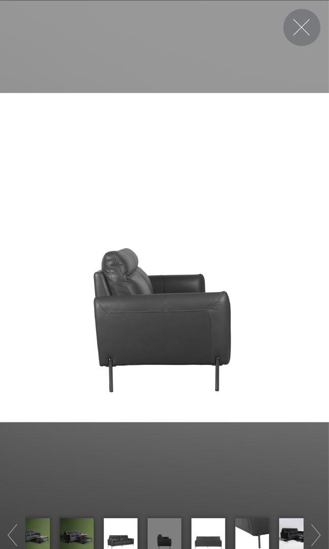 Karachi 3Seater Sofa Half Leather, Furniture & Home Living