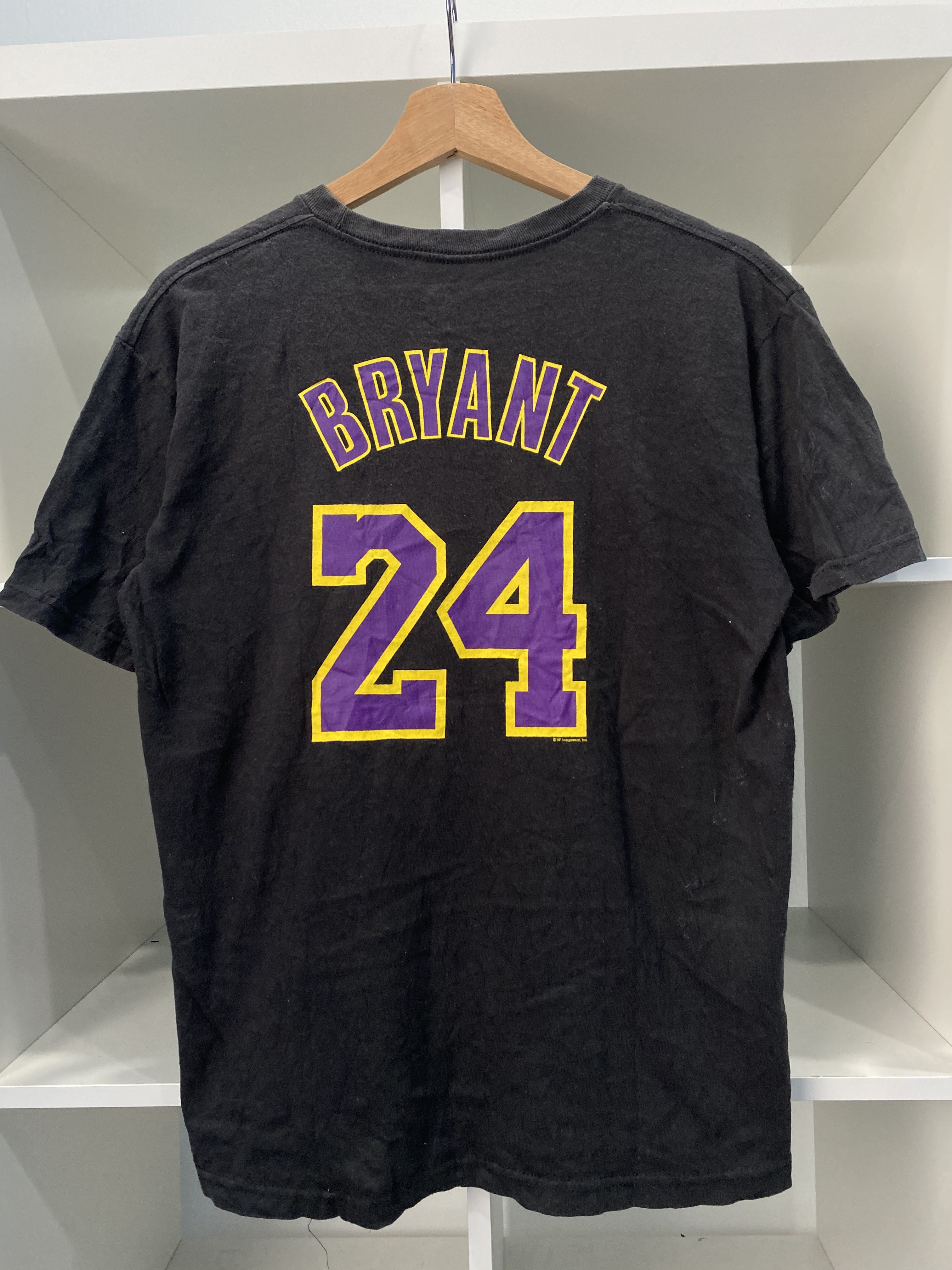 Heavily Distressed Kobe Bryant #24 Jersey Graphic T-shirt As-is