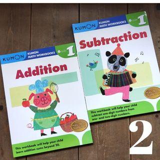 Kumon workbooks for Grade 1 (2 books) Addition and Subtraction