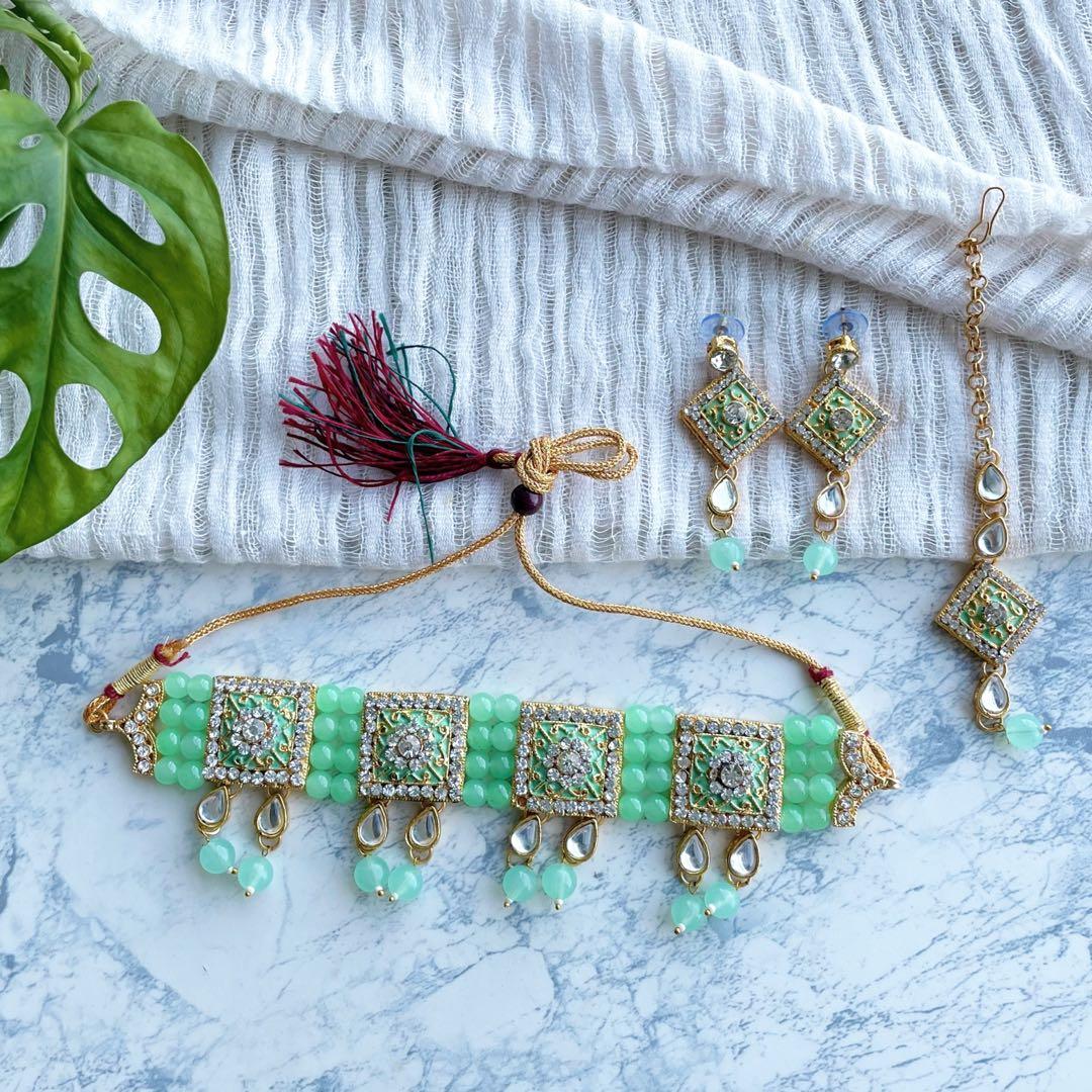 Hand painted indian jewellery top
