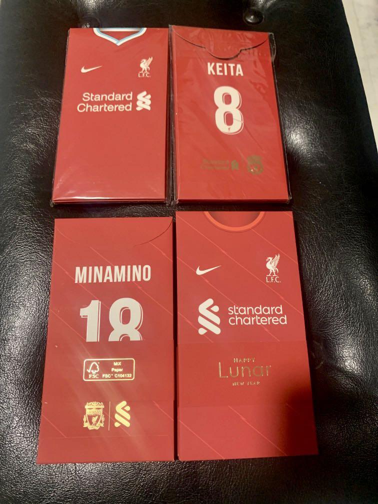 Liverpool FC x StanChart jersey red packets CNY, Hobbies & Toys