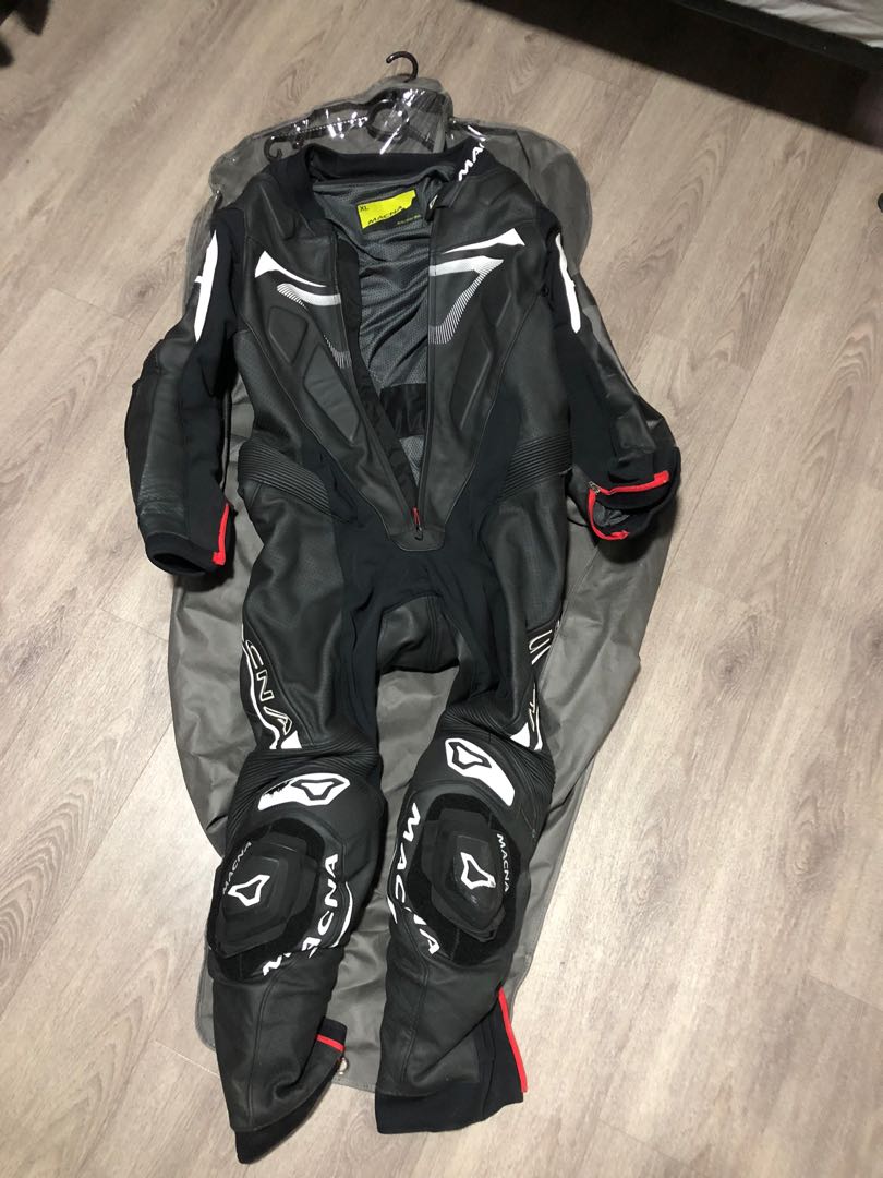 Macna Voltage One Piece Leather Suit, Motorcycles, Motorcycle Apparel ...