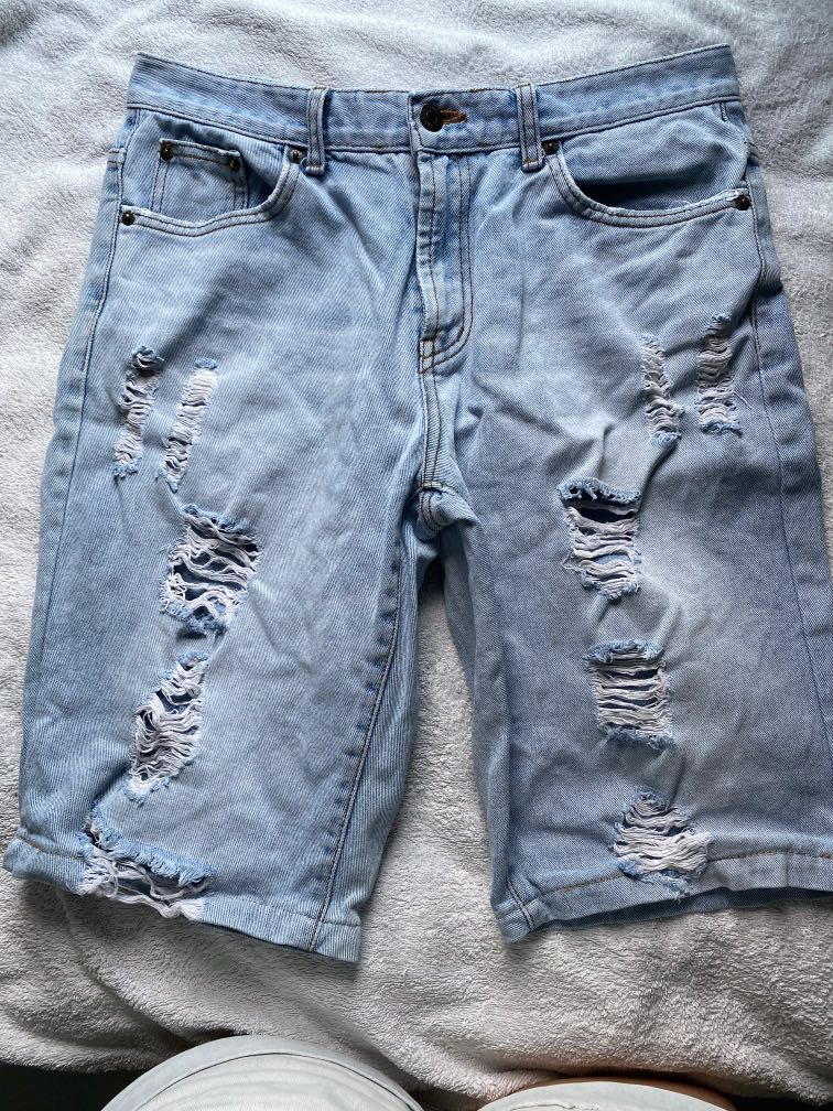 Men Denim ripped jeans Shorts, Men's 