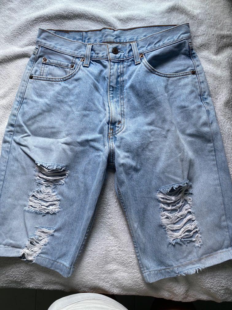 Men Levi s Denim ripped jeans Shorts Men s Fashion Bottoms