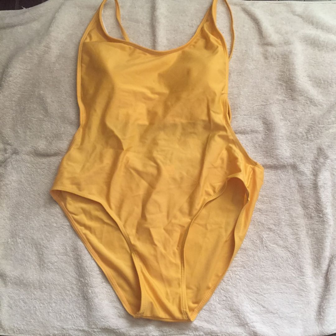 One Piece Yellow, Women's Fashion, Swimwear, Bikinis & Swimsuits on — free download