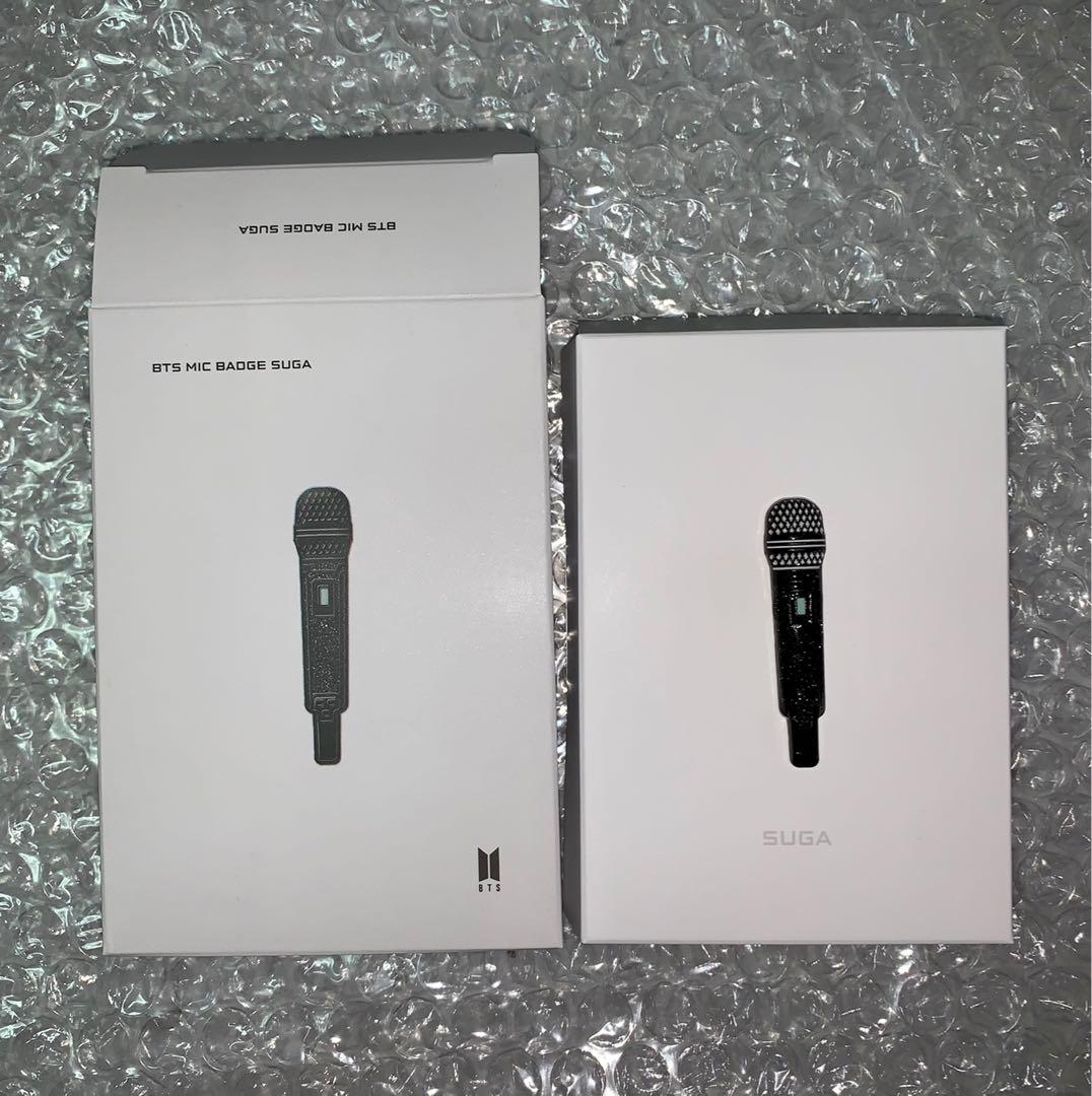 [ONHAND] BTS Hybe Insight Mic Badge Suga, Hobbies & Toys, Memorabilia & Collectibles, KWave on