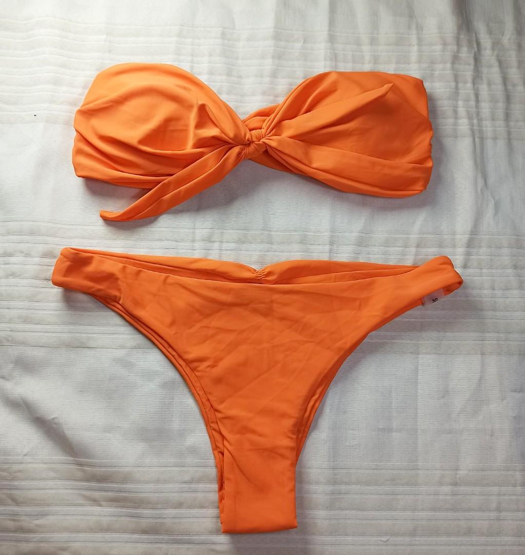 Orange Bikini Shein, Women's Fashion, Swimwear, Bikinis & Swimsuits on Carousell