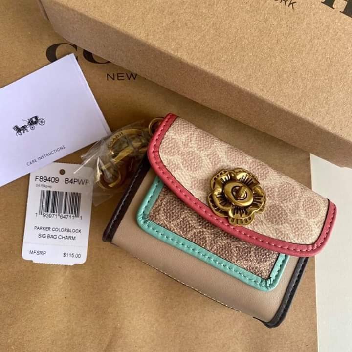 Coach parker bag charm hot sale