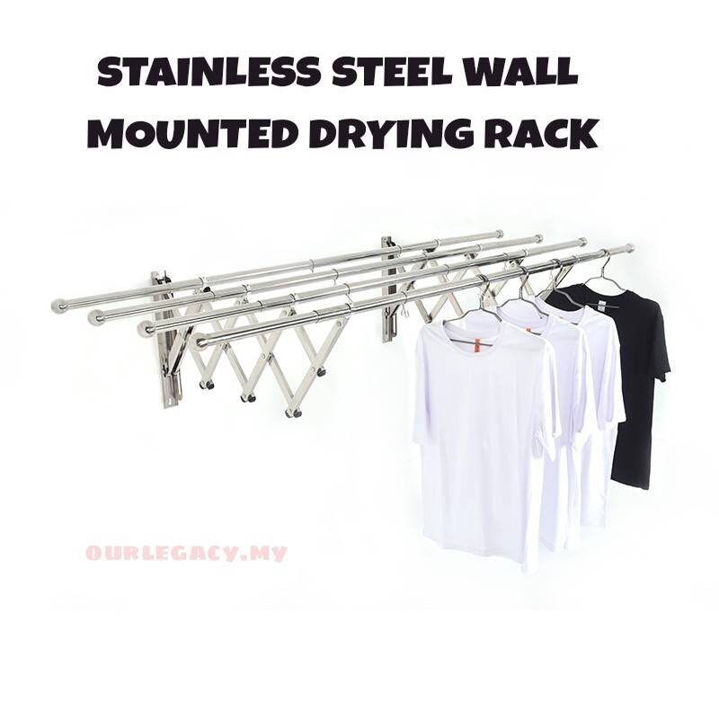 Penyidai baju dinding besi / ampaian baju dinding besi / drying rack ...
