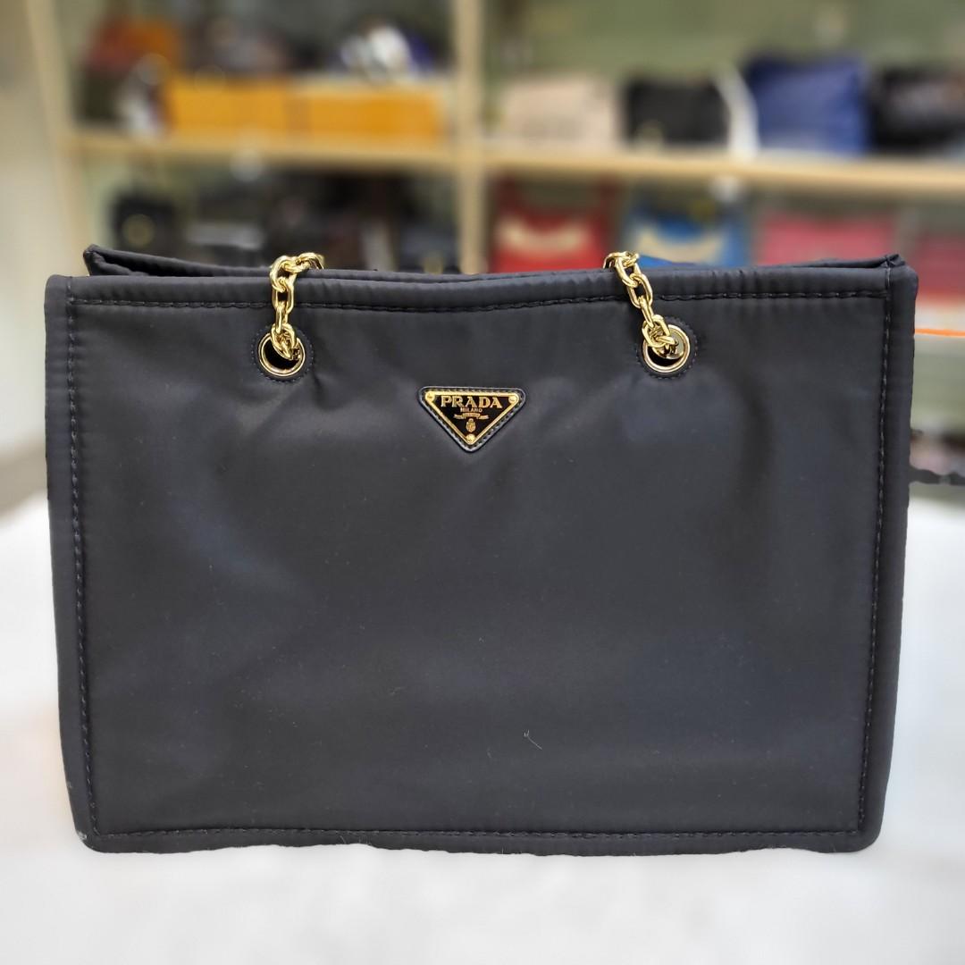 prada chain tote