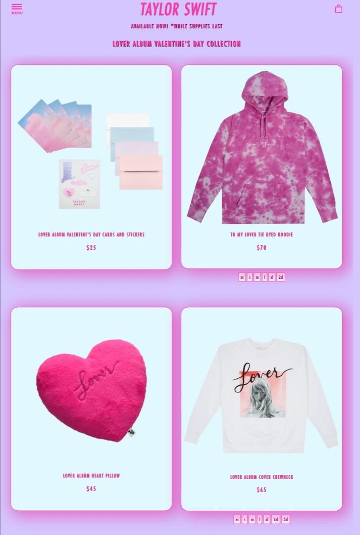 taylor swift: the Valentine's Day merch collection