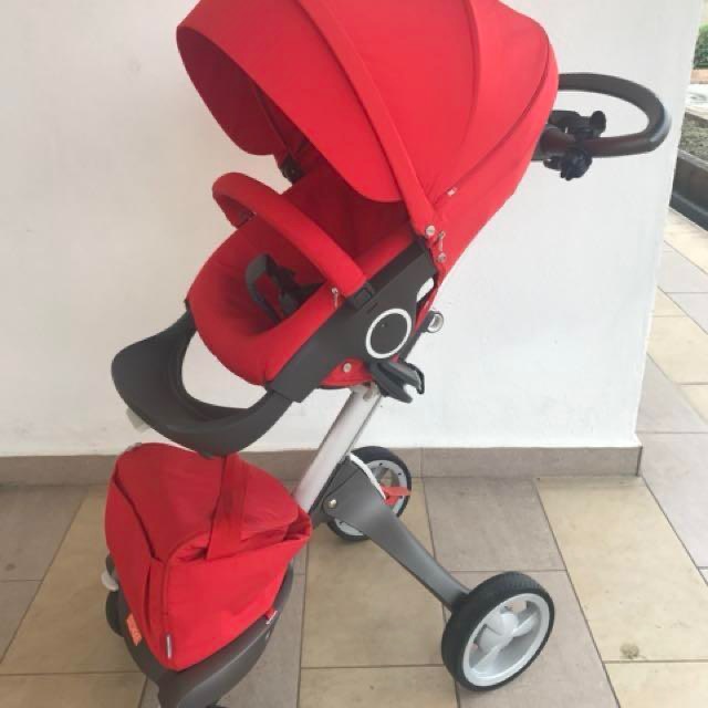 Pre owned Stokke xplory v6 red, Babies & Kids, Going Out, Strollers on