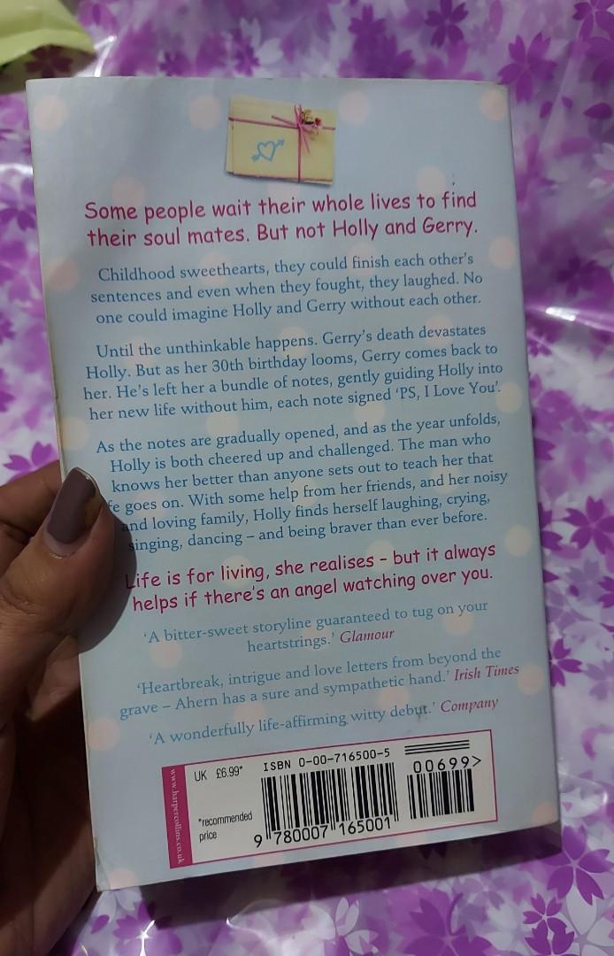PS, I Love You book by Cecilia Ahern (Category: Storybooks) located in Quezon City. Submitted by hwangbyeol (Listing ID 1139601773, Image 3). Description: RFS: Decluttering! Not read and was just on the shelf for a long time, thus the black dots on the side pages but otherwise like new. No break on spine. No folds on pages. Just PM for more detailed pics. MOP: Gcash or BPI.