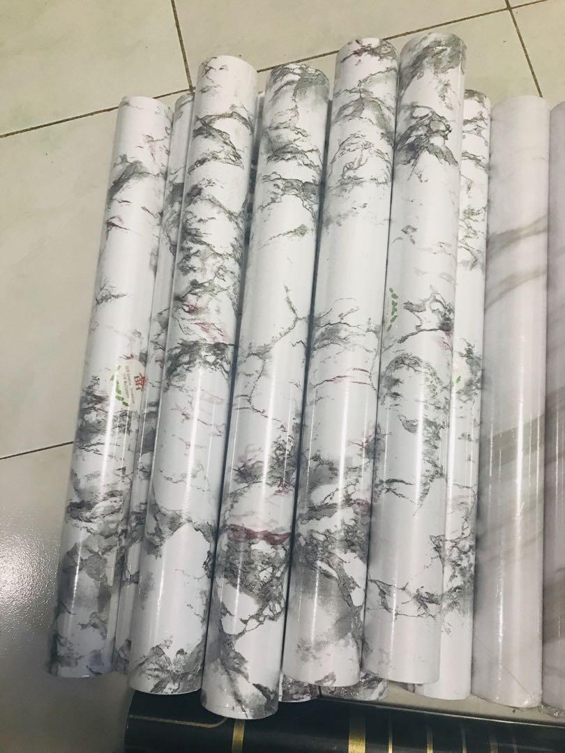 Pvc Wallpaper sticker waterproof 10meters x 45cm, Furniture & Home