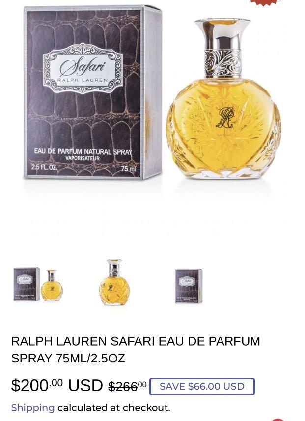 Ralph Lauren Safari Eau De Parfum Spray - 75ml