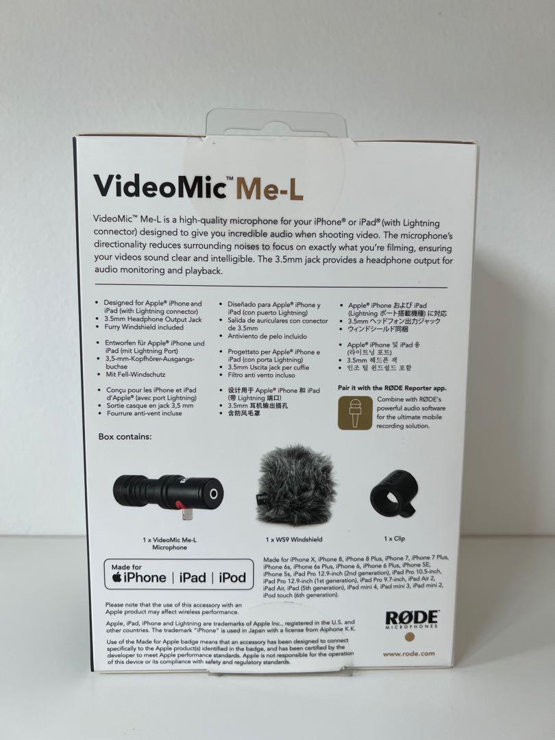 RODE VideoMic MEL Microphone (For iPhone or iPad with Lightning