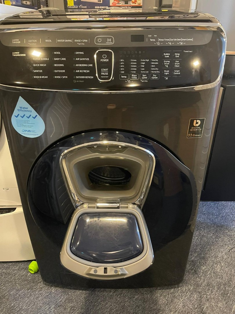 SAMSUNG WR24M9940KV/SP 3.5KG TOP LOAD + 21/12KG WASHER CUM DRYER, TV