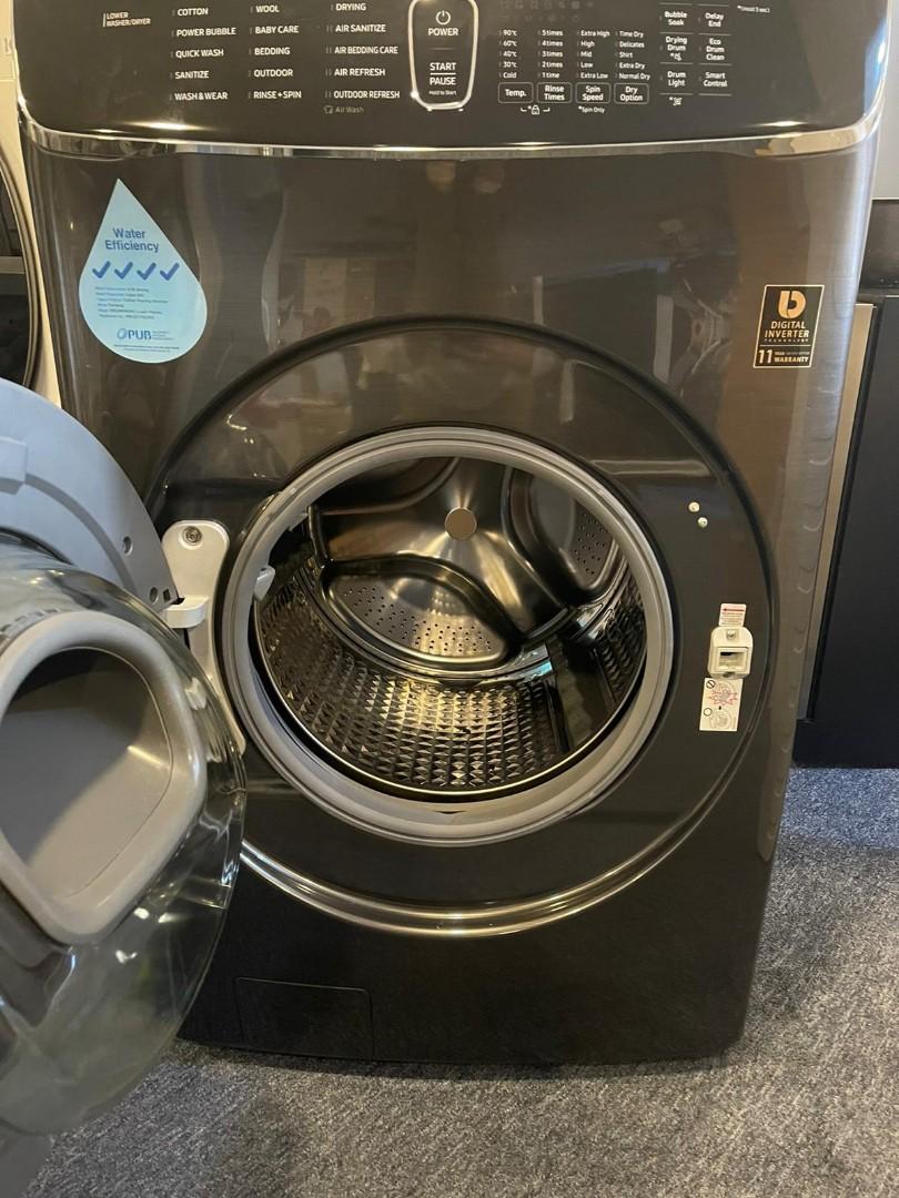 SAMSUNG WR24M9940KV/SP 3.5KG TOP LOAD + 21/12KG WASHER CUM DRYER, TV