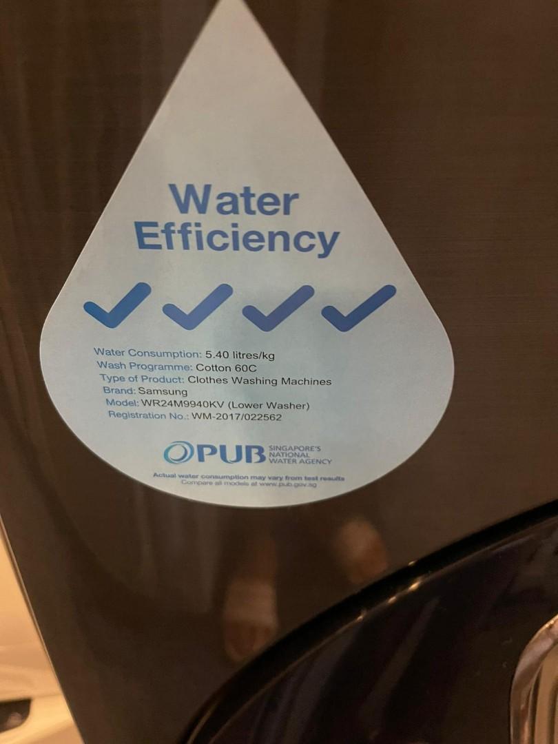 SAMSUNG WR24M9940KV/SP 3.5KG TOP LOAD + 21/12KG WASHER CUM DRYER, TV