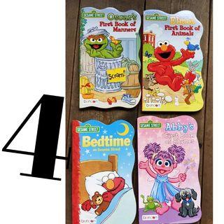 Sesame Street (4 board books) WITH SLIGHT DENTS AND SCRATCHES ON BOOK COVER