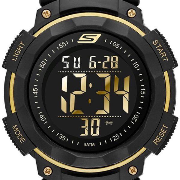 Skechers SR1019 Men's Ruhland Digital Black And Gold Resin Strap Watch,  Men's Fashion, Watches & Accessories, Watches on Carousell
