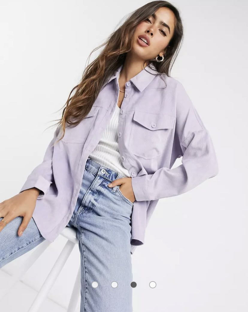 Stradivarius Corduroy Oversize Shirt 