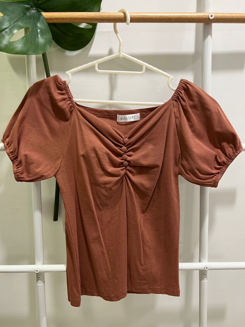 V Neck Top, Women's Fashion, Clothes, Tops on Carousell