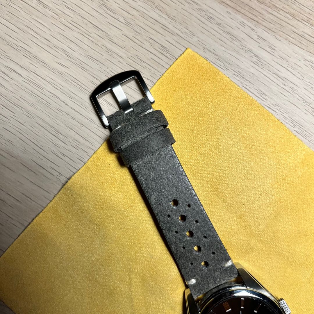 Watchgecko Geckota 20mm rally style leather strap for Seiko Orient