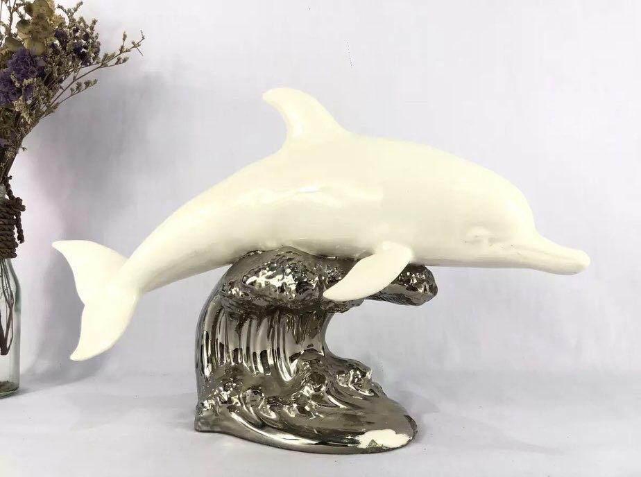 White Dolphin Ceramic Figurine (Category: Other Home Decor) located in Quezon City. Submitted by thequaintshop (Listing ID 1139494888, Image 1). Description: .