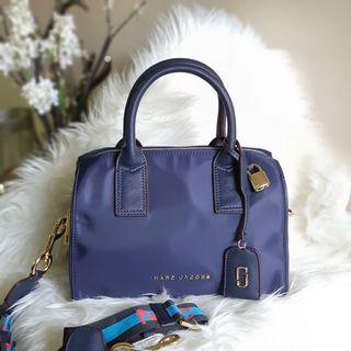 Women's Marc Jacobs Top Handle 2 Way Convertible Duffel Bag With  Sling and Padlock Keychain - Navy Blue