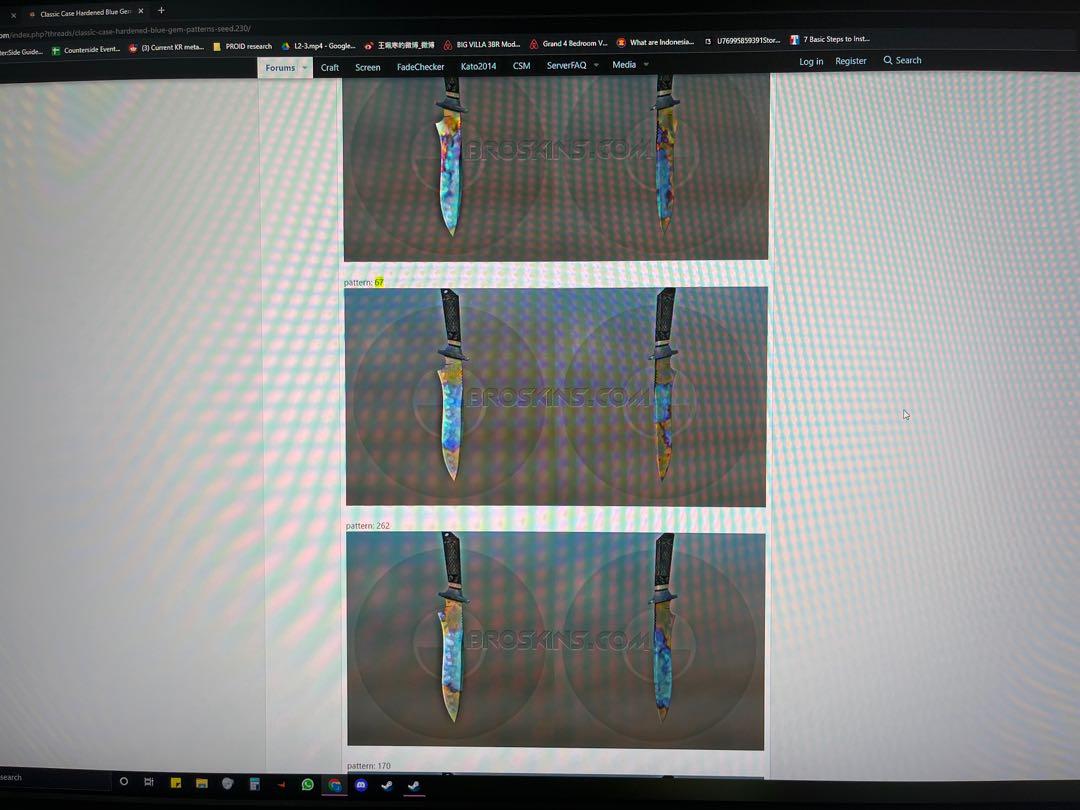 WTS CSGO Classic Knife Case Hardened Blue Gem, Video Gaming, Gaming