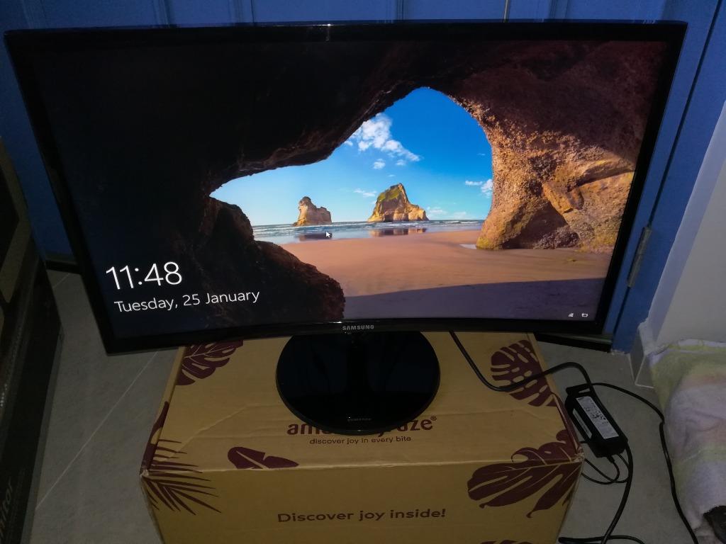 (#146) Samsung 24-inch Curved Monitor (HDMI and VGA), Computers & Tech ...
