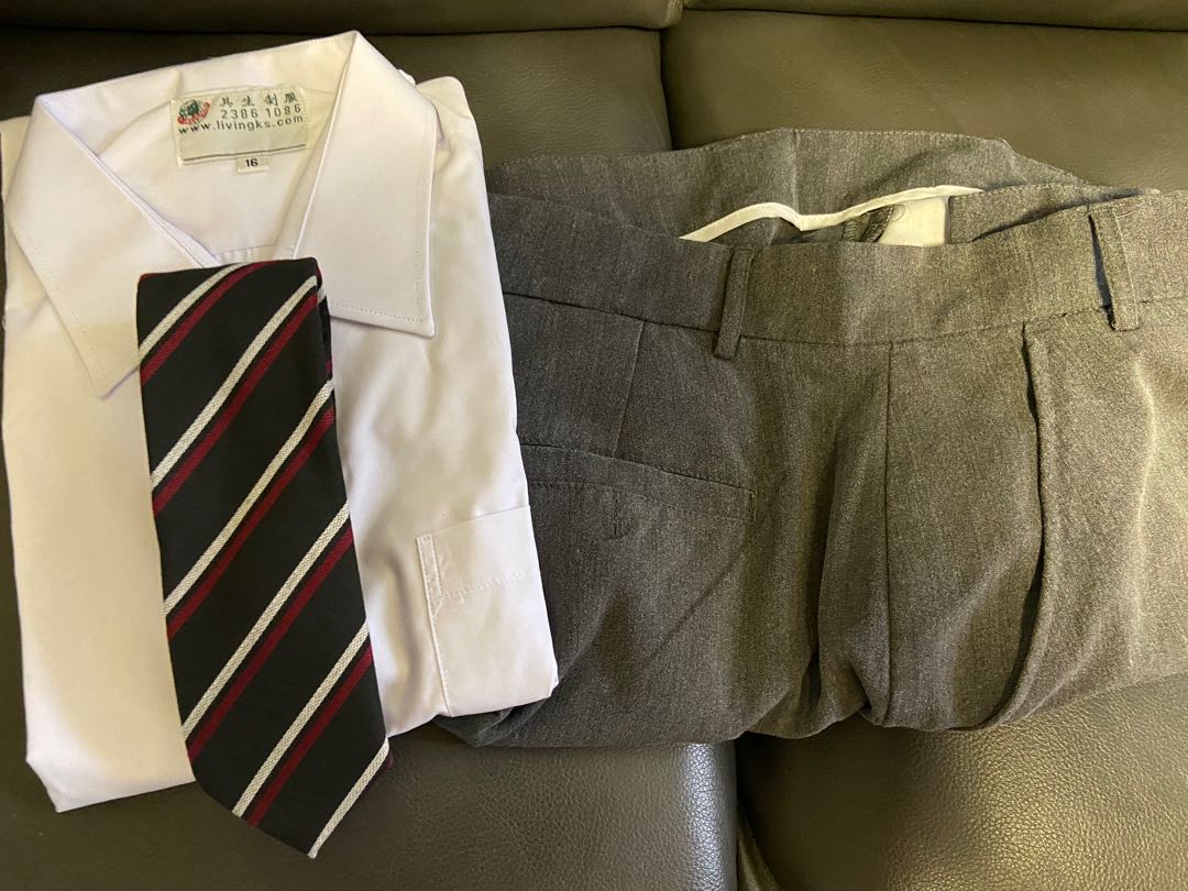 喇沙書院校服 經典款 校呔 呔 領呔 領帶 La Salle uniform with classic tie, 男裝, 上身及套裝, 西裝