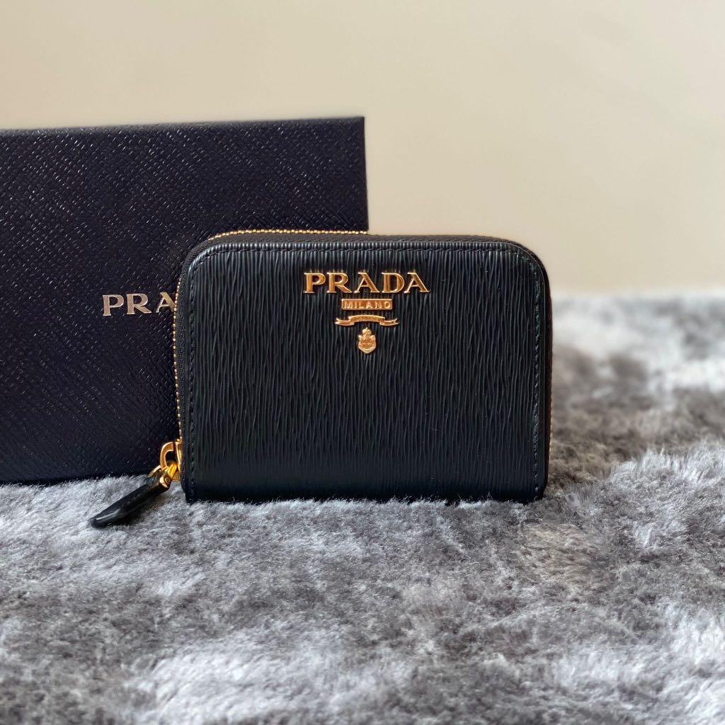 Prada zip card best sale holder
