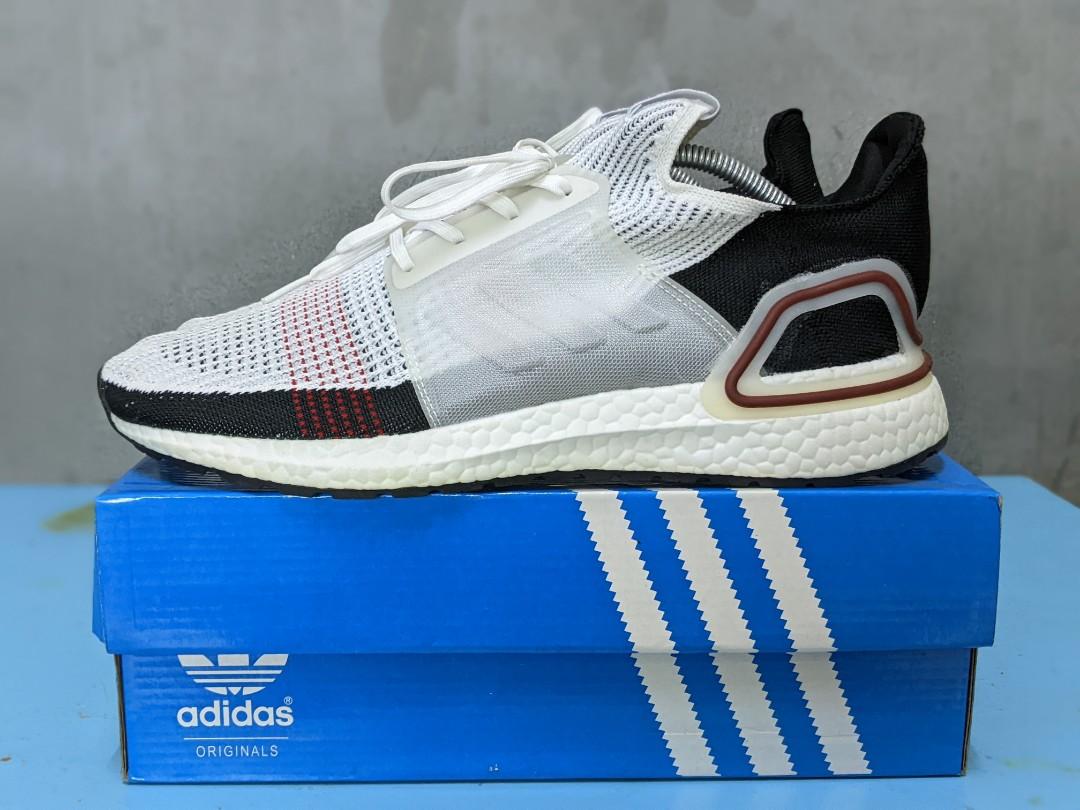 Adidas ultra boost 19 sale cloud white active red