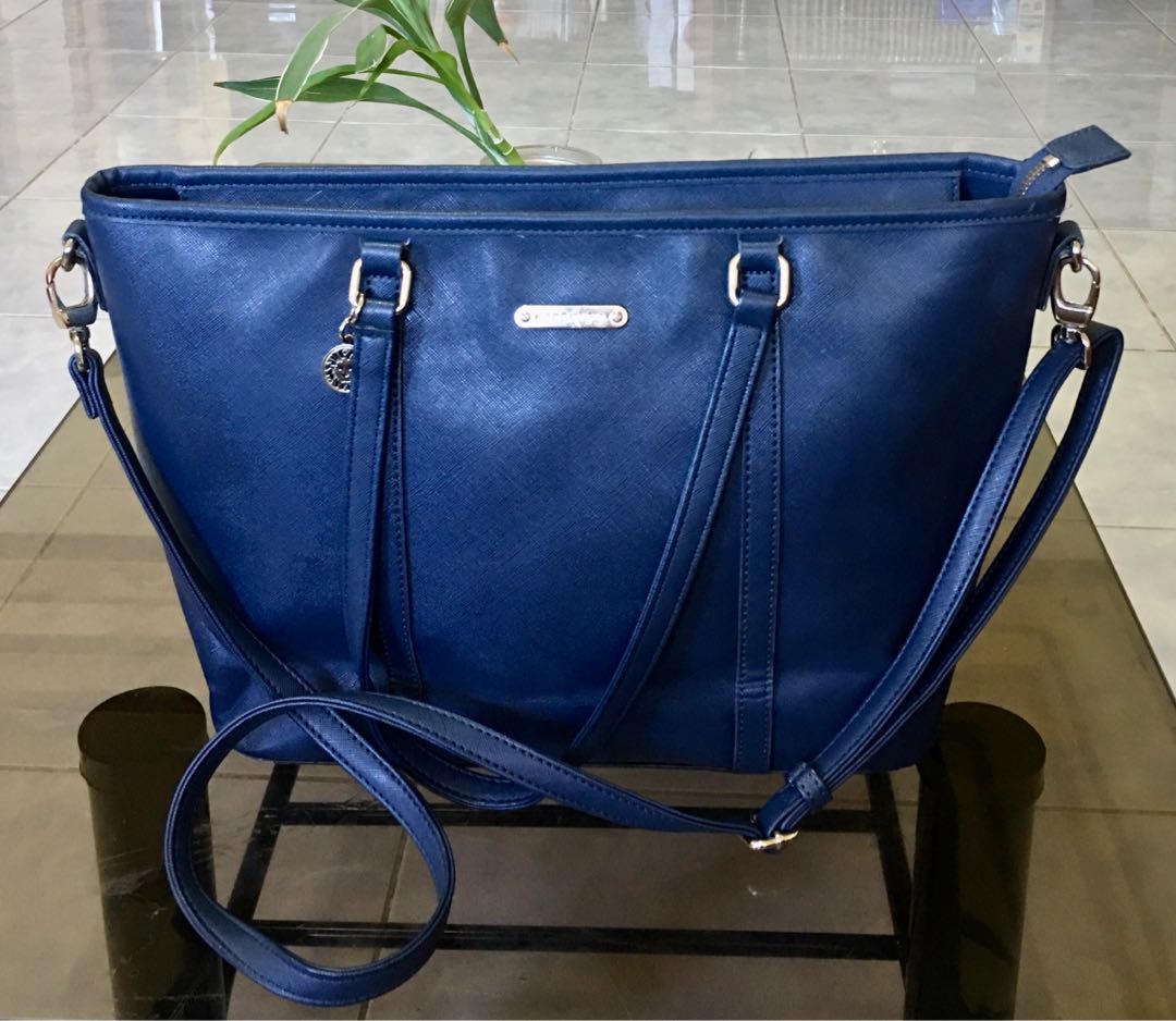 ANNE KLEIN Leather Tote 2 Way Bag, Women's Fashion, Bags & Wallets ...