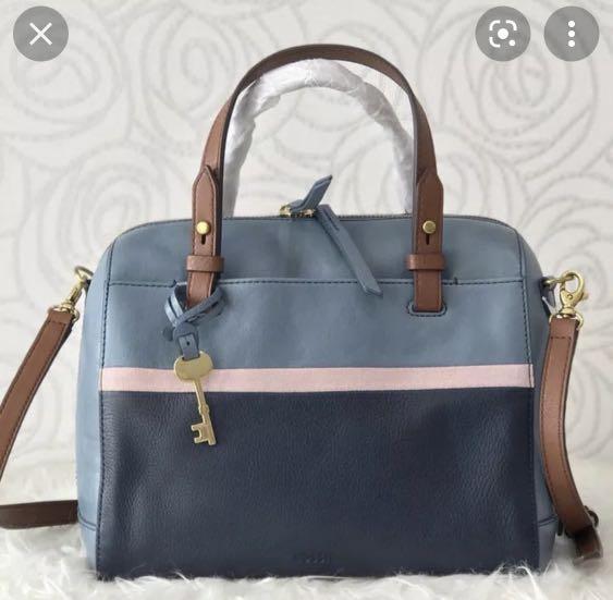 Fossil rachel sales satchel blue multi