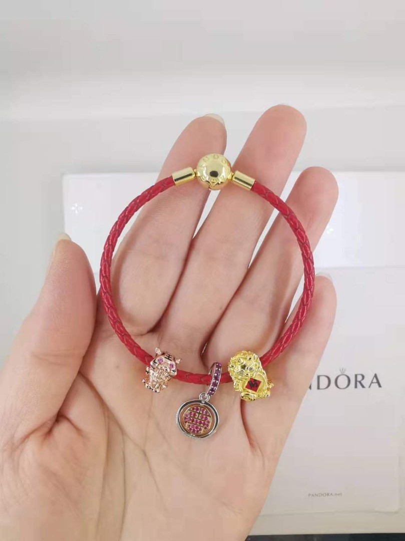 Pandora red hot sale leather bracelet