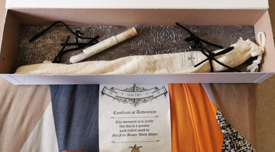 Authentic Wand Made in UK (Category: Vintage Collectibles) located in Amadeo. Submitted by mommaowl888 (Listing ID 1139709233, Image 2). Description: From Macfie's Wizard Shop. Authentic 💯 ​Pau Amarello Wand Properties: Luck, meditation, healing, spirituality, creativity and protection. Comes with Phoenix Tears amd letter of authenticity If it resonates, it's for you! 🙏🏽 ​.