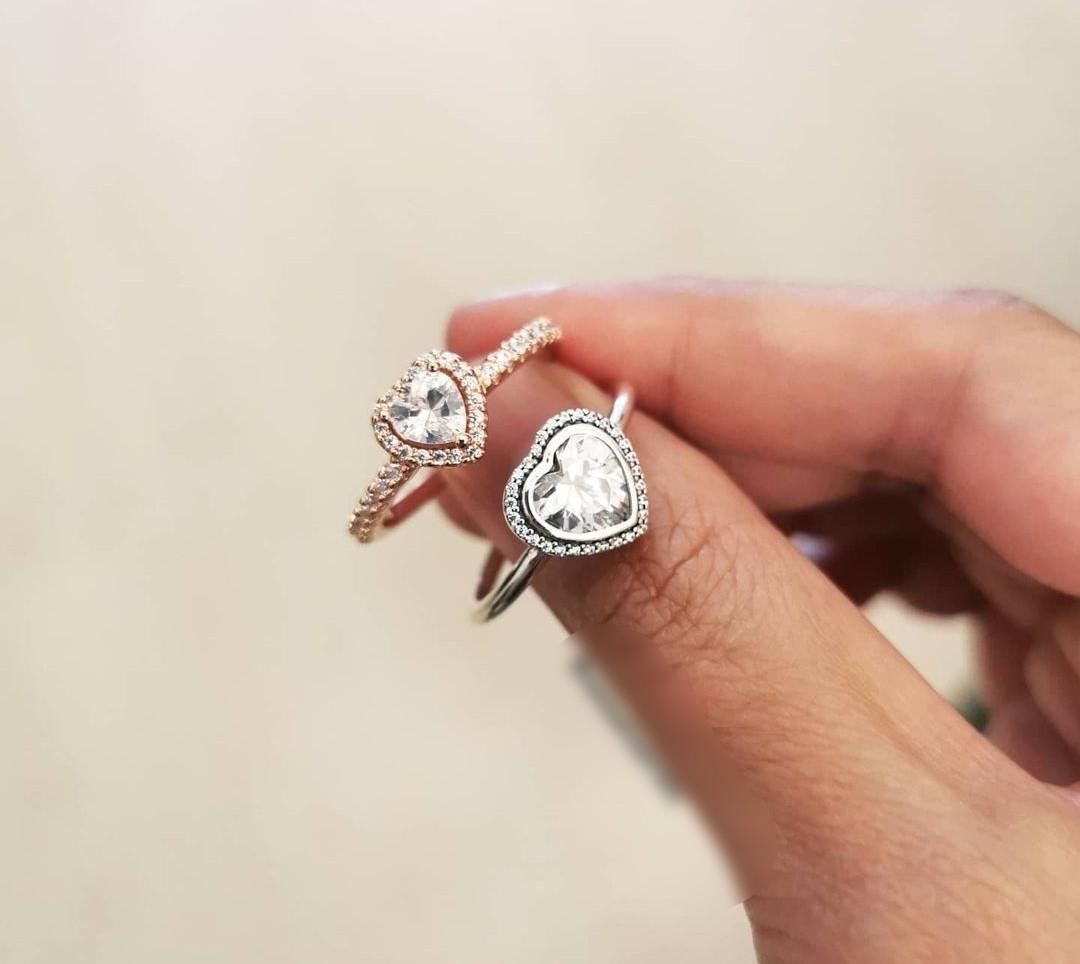 AUTHENTIC PANDORA ELEVATED HEART RING 
