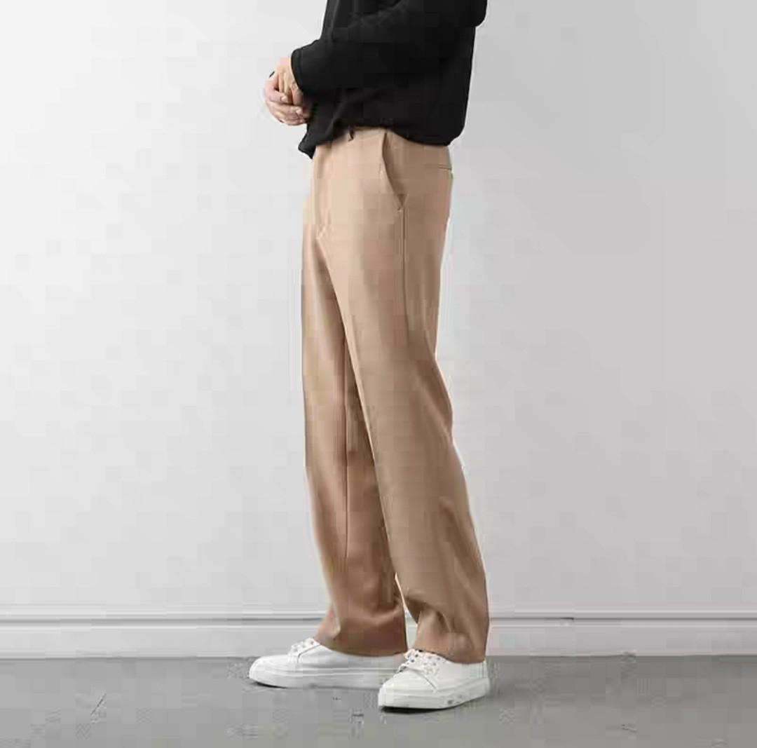 Brown Straightcut Pants, Men's Fashion 