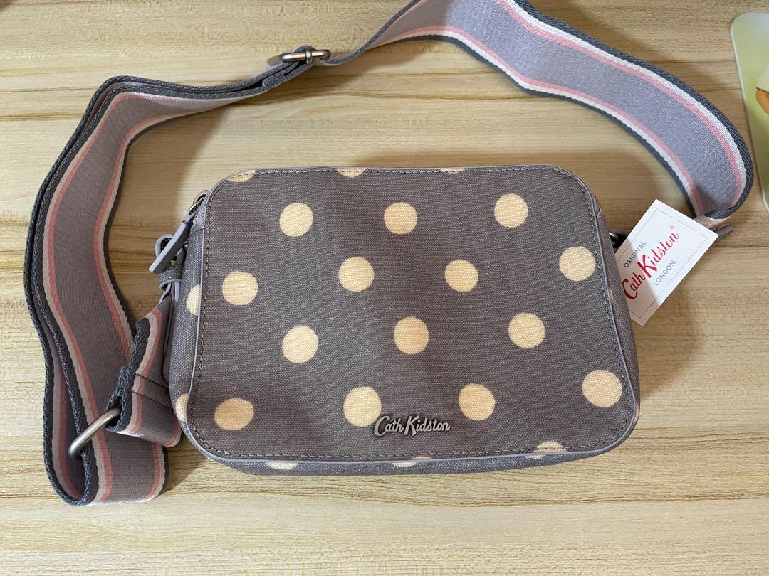 Cath kidston london crossbody button gray spot Women s Fashion