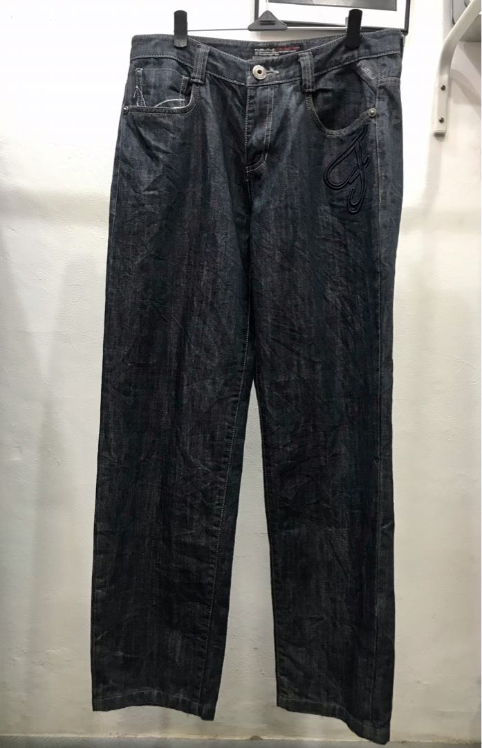 Celana jeans FUBU Size 32, Fesyen Pria 