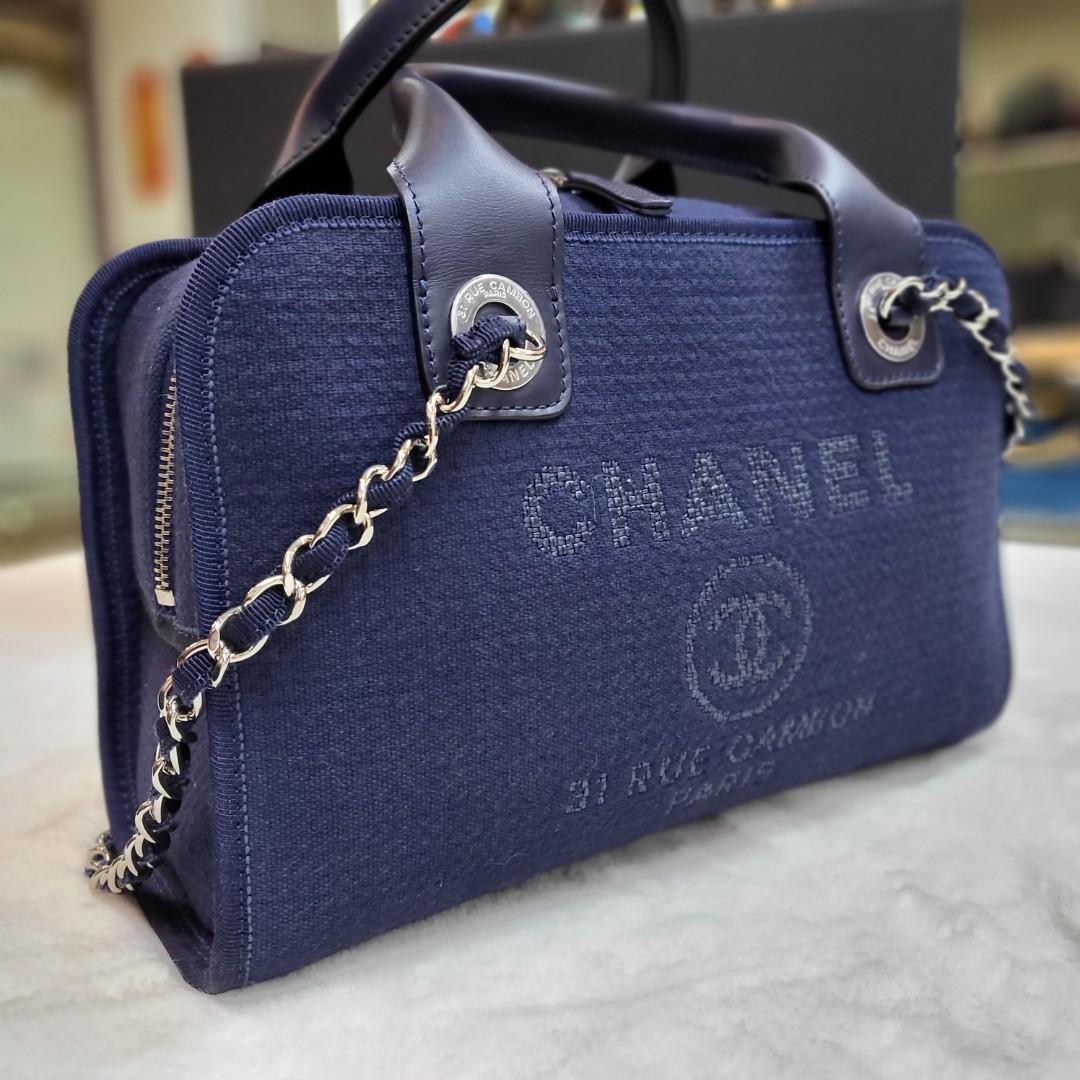 Chanel Deauville Bowling Bag, Luxury, Bags & Wallets on Carousell