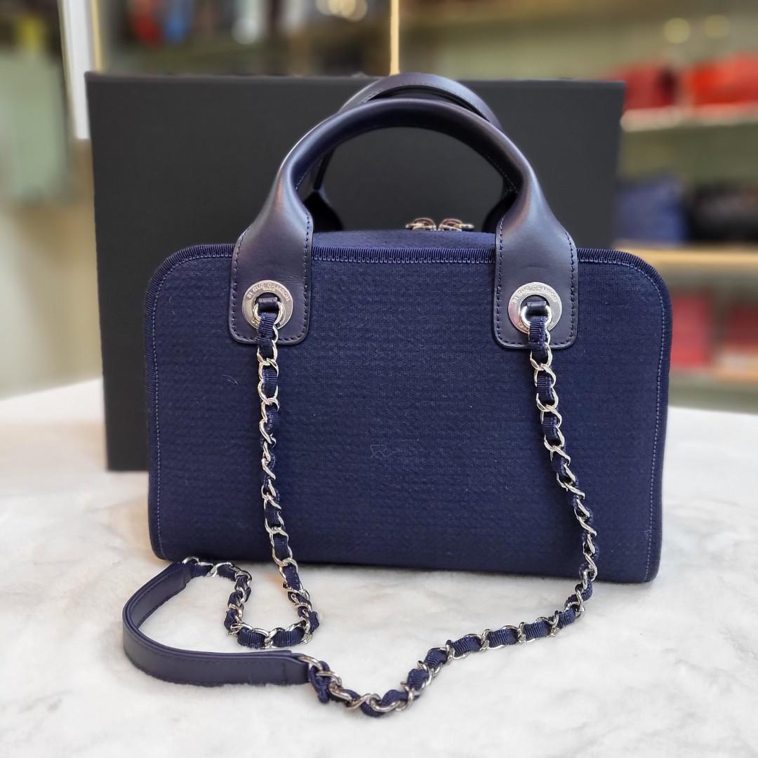 Chanel deauville bowling denim blue # 21, Luxury, Bags & Wallets on  Carousell