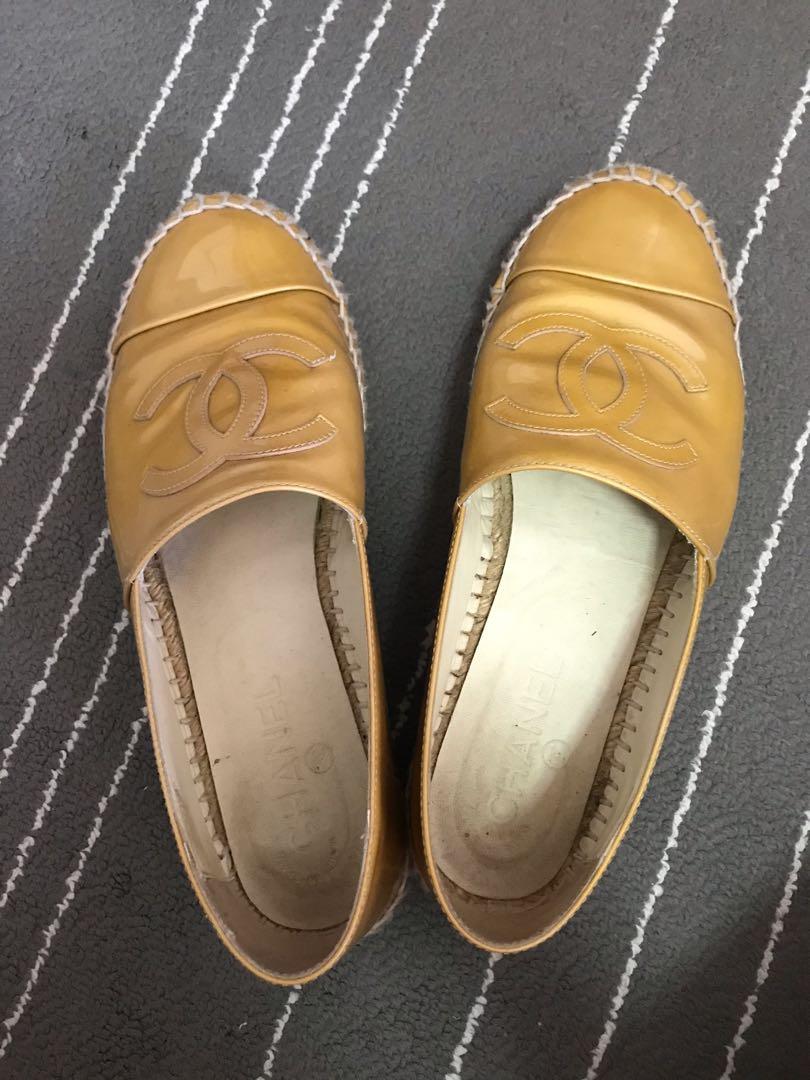 Chanel gold clearance espadrilles