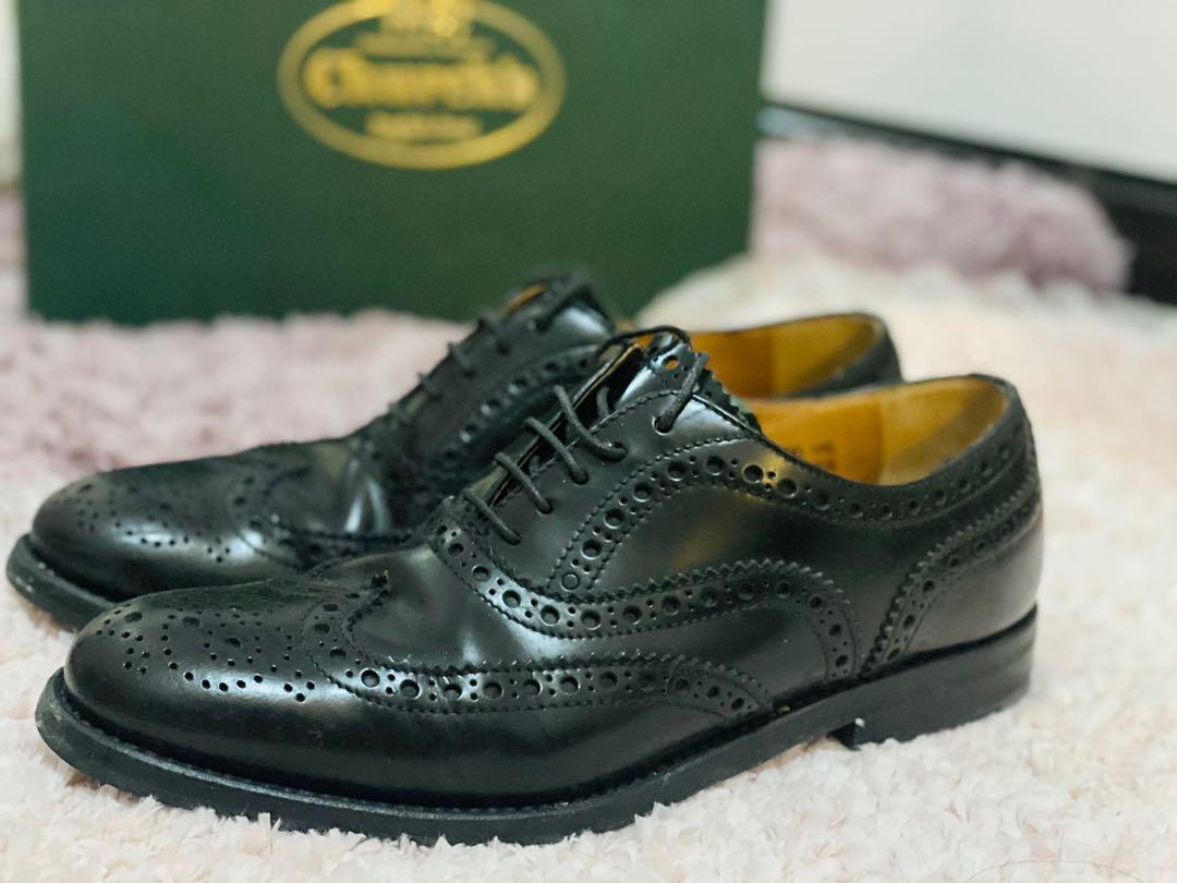 Church's Burwood Women Oxford Brogue Shoes Black Size 36.5, 女裝